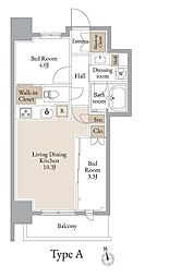 JR総武線 浅草橋駅 徒歩6分の賃貸マンション 5階2LDKの間取り