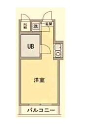 TOP広尾 ワンルームの間取図画像