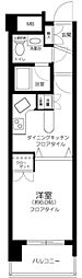 藤和六本木ホームズ 1DKの間取図画像
