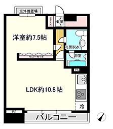 ファミールグラン銀座4丁目オーセンティア 6階1LDKの間取り