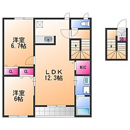 間取図画像 2LDK