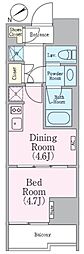CRESTCOURT蔵前Residence 1DKの間取図画像
