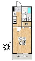ハイツ金子 1Kの間取図画像