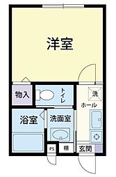 ブラウアーベルク 2階1Kの間取り