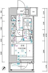 プレール・ドゥーク川口並木 1Kの間取図画像