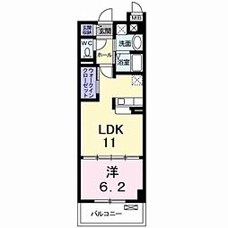 ベルテックス 2階1LDKの間取り