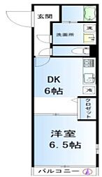 スカイメゾン押上 1DKの間取図画像