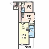 シャーメゾン　アリスティオ 0105 ｜ 兵庫県尼崎市南武庫之荘３丁目19-6（賃貸マンション2LDK・1階・64.56㎡） その2