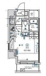 MAXIV八王子 7階ワンルームの間取り