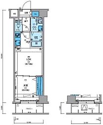 リヴシティ向島弐番館 6階1LDKの間取り