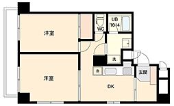 日神パレステージ東長崎 2DKの間取図画像