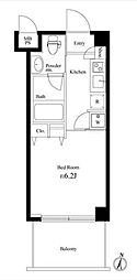 ラスパシオ三軒茶屋 1Kの間取図画像