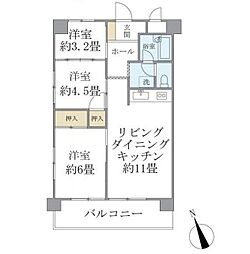 シャルム・Ｋ・カーサ 2階2LDKの間取り