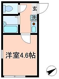 ラフィーネ上石神井 2階1Kの間取り