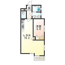 阪急宝塚本線 池田駅 徒歩6分の賃貸アパート 3階ワンルームの間取り