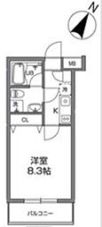 プライムアーバン烏山GALLERIA 1Kの間取図画像