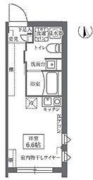 都営浅草線 馬込駅 徒歩8分の賃貸マンション 1階ワンルームの間取り