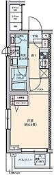 ロアール西大井 1Kの間取図画像
