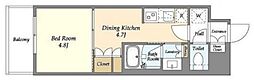 GRANPASEO清澄白河2 1DKの間取図画像