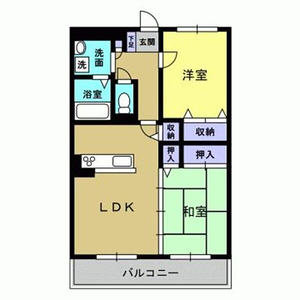 エンゼルシャトーＩＩ 305｜熊本県熊本市中央区壺川２丁目(賃貸マンション2LDK・3階・57.60㎡)の写真 その2