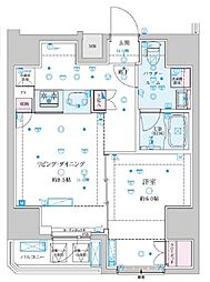 GENOVIA文京千駄木 1LDKの間取図画像