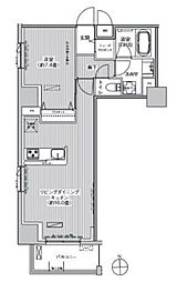 グランシャルール武蔵境 1LDKの間取図画像