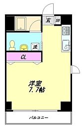 プリマヴェーラ 3階ワンルームの間取り