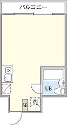 レジデンスKタケノツカ ワンルームの間取図画像