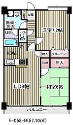 アウラ10 2LDKの間取図画像