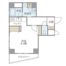 サンハイツ浅草 5階ワンルームの間取り