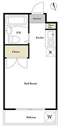 スカイコート生麦4 ワンルームの間取図画像