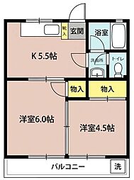 高橋マンション 2Kの間取図画像