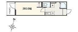 MELLAS南浦和V 1Kの間取図画像