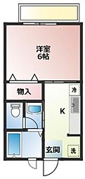 間取図画像 1K