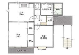 メゾンパーク 2DKの間取図画像
