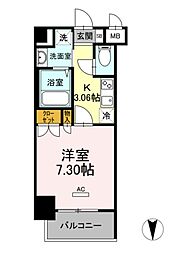 ホウエイコート秋葉原 1Kの間取図画像