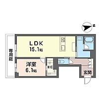 グランソーレ 00102 ｜ 埼玉県戸田市下戸田１丁目5-5（賃貸マンション1LDK・1階・54.05㎡） その2