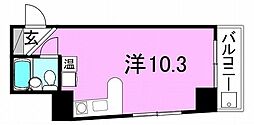 東京メトロ丸ノ内線 東高円寺駅 徒歩2分の賃貸マンション 4階ワンルームの間取り