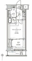 ベルシードアルファ押上イースト 2階1DKの間取り