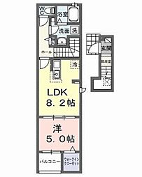 シエロガーデン高知 1LDKの間取図画像