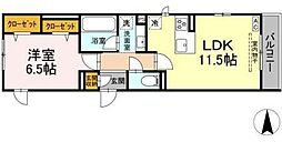 (仮称)赤堤計画 1LDKの間取図画像