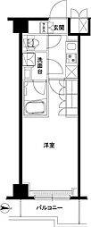 ルーブル武蔵新城六番館 1Kの間取図画像