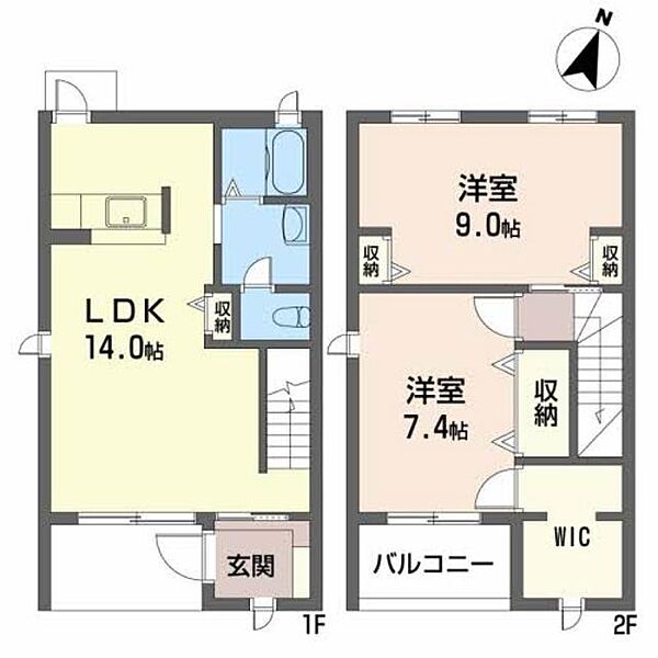 サンフォーレス　Ｃ棟 101｜山口県柳井市柳井(賃貸アパート2LDK・1階・77.11㎡)の写真 その2