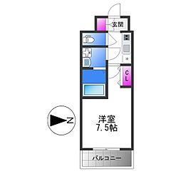 Osaka Metro中央線 長田駅 徒歩7分の賃貸マンション 9階1Kの間取り