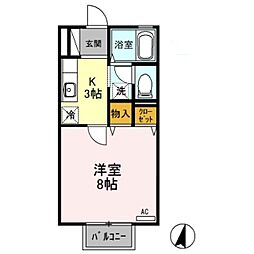 間取図画像 1K