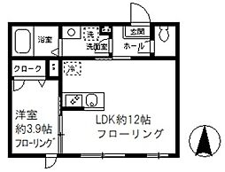 gr358 1LDKの間取図画像