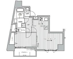 カーサ・ラスク・目白台 1LDKの間取図画像