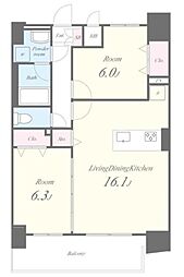 Artio Domani 12階2LDKの間取り