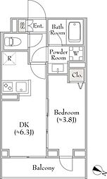 Dimus中野富士見町 1DKの間取図画像
