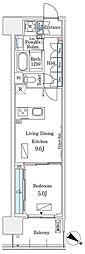 ロイヤルパークス有明 1LDKの間取図画像